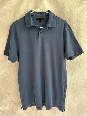 Banana Republic Men's Blue Polo Shirt Medium Short Sleeve Cotton Classic Casual